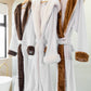 The Haven Robe - White/Tan
