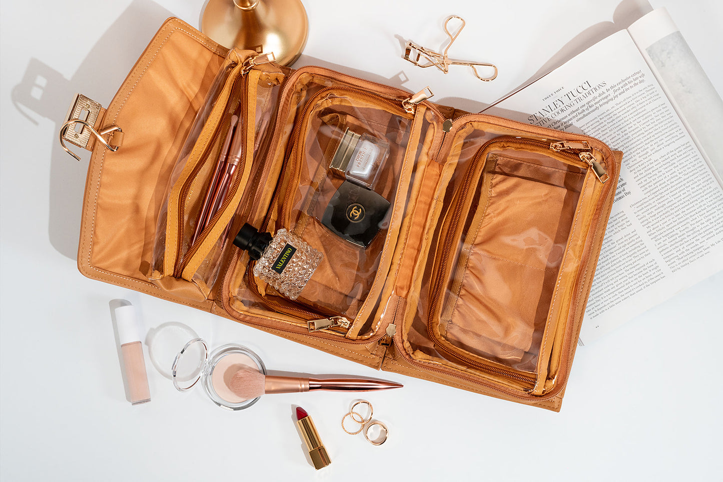 Sustainable Seconds: Frankie Cosmetic Bag Tan
